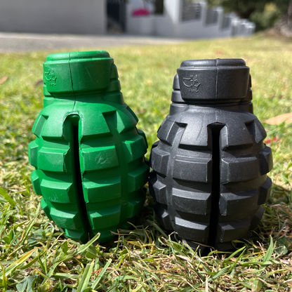 Soft rubber grenade shape dog chew toy