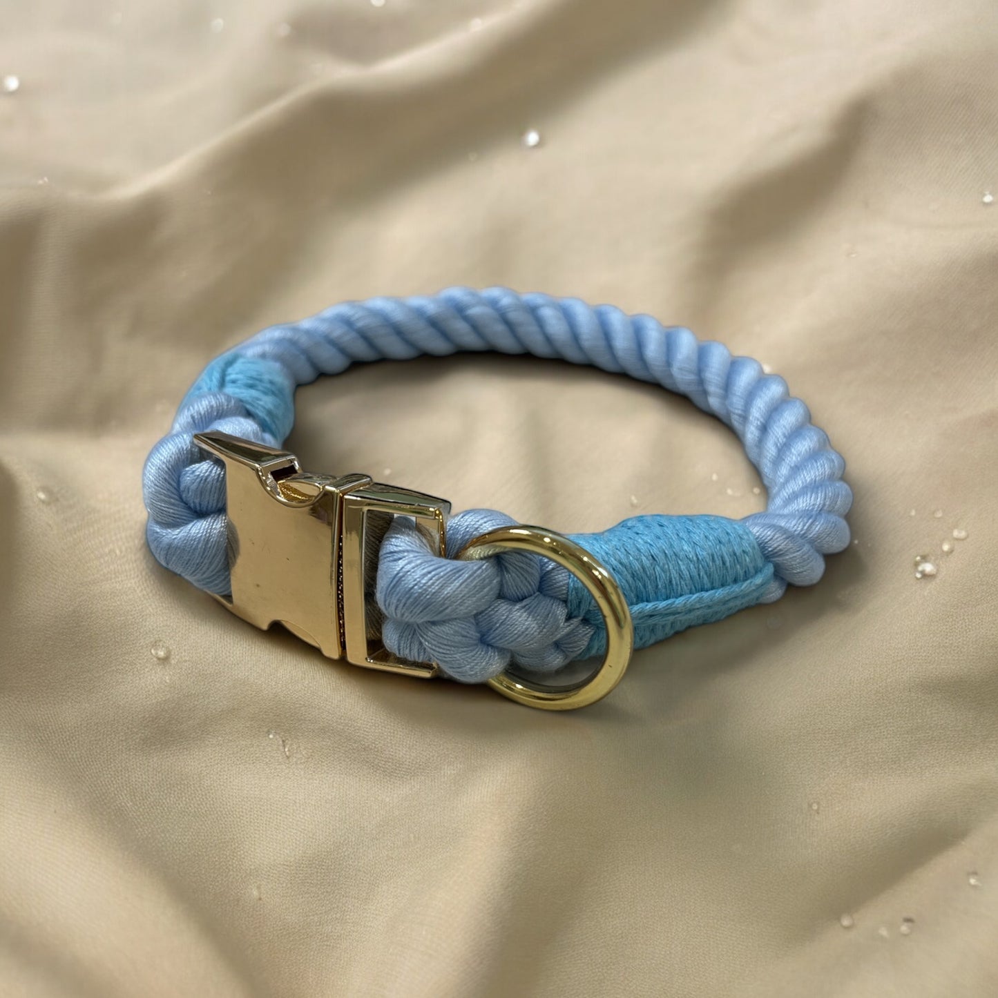 Handmade cotton rope braided pet collar