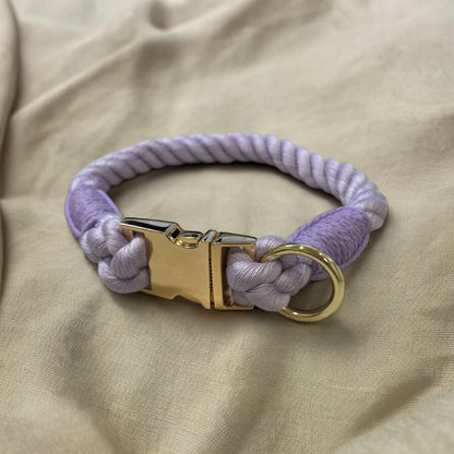 Handmade cotton rope braided pet collar