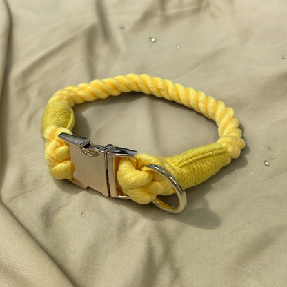 Handmade cotton rope braided pet collar