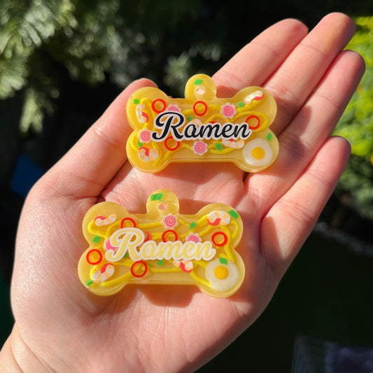 Hand-made resin tags - Ramen