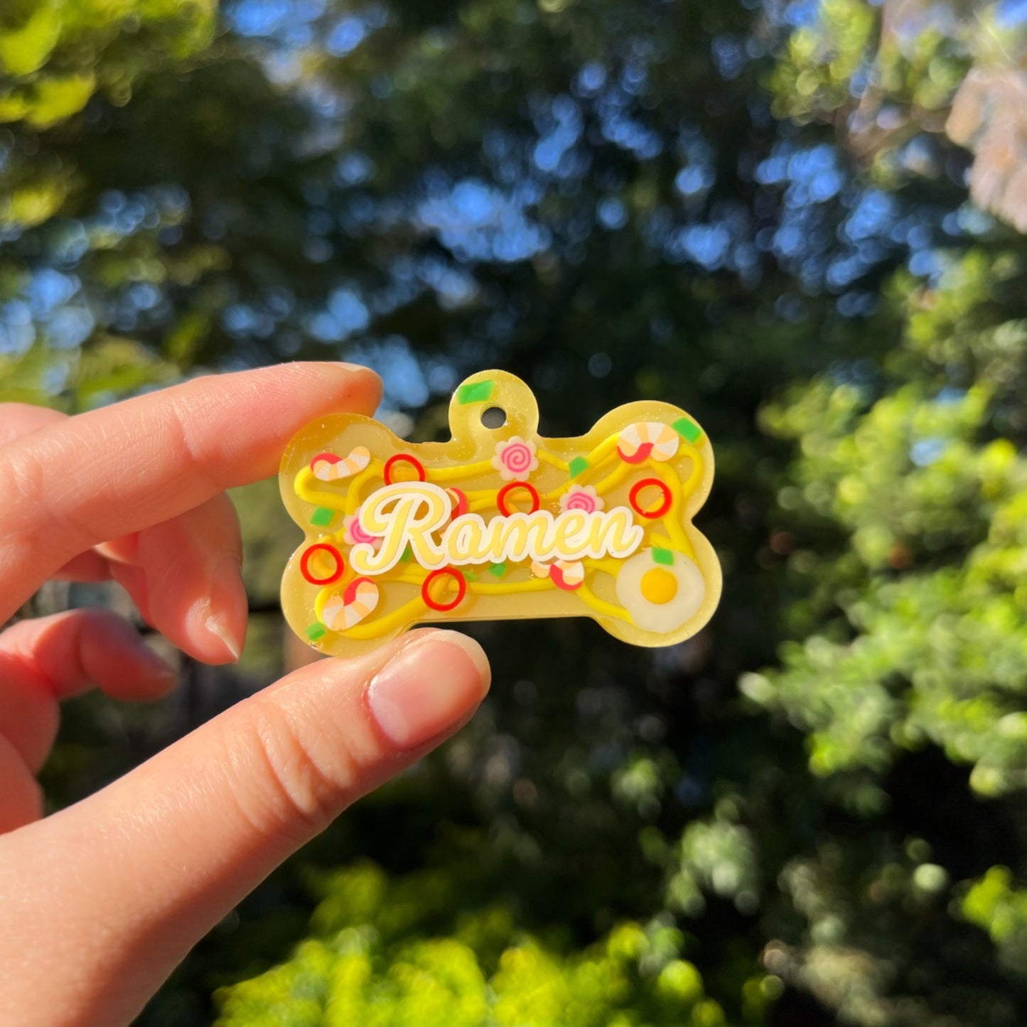 Hand-made resin tags - Ramen