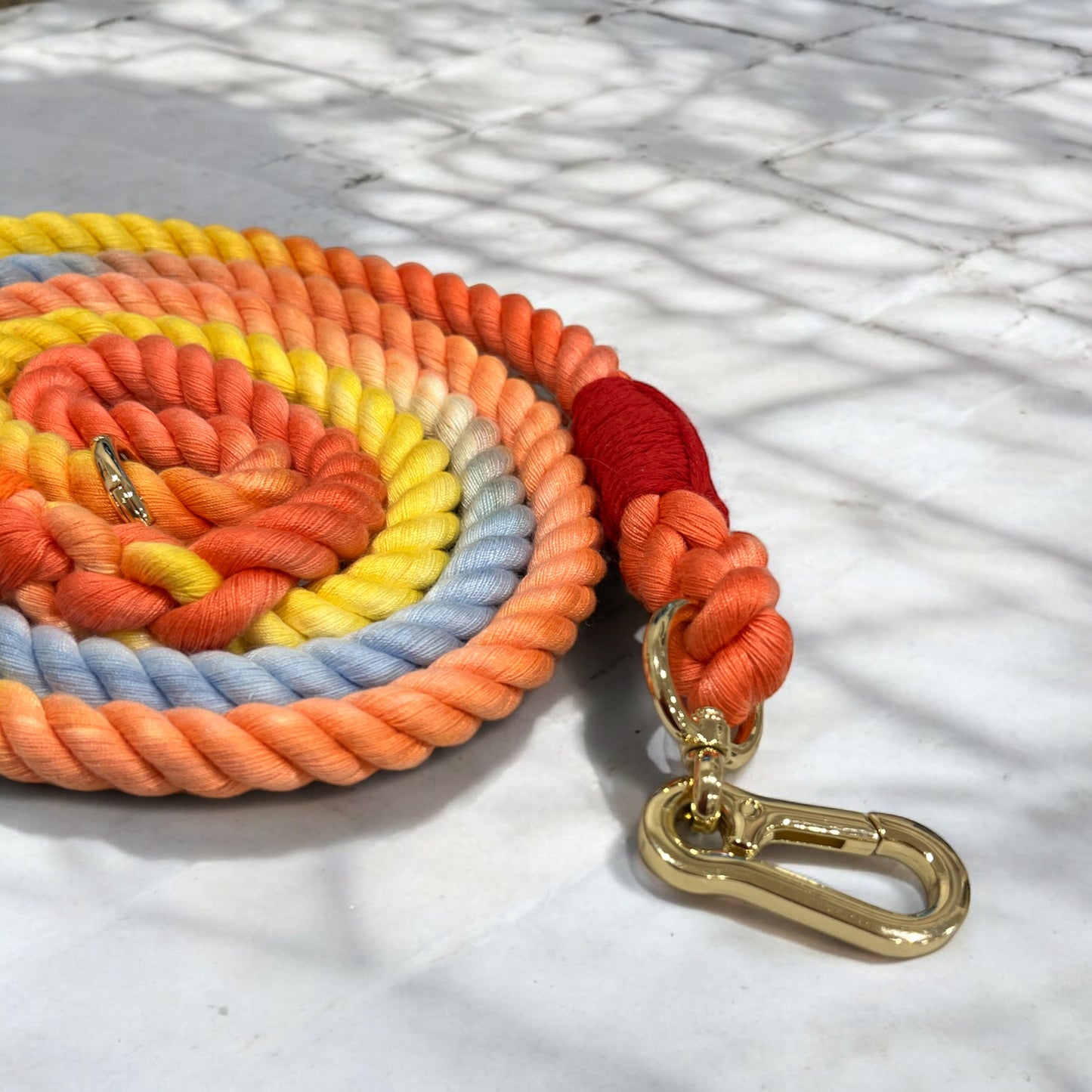 Handmade cotton rope braided pet leash