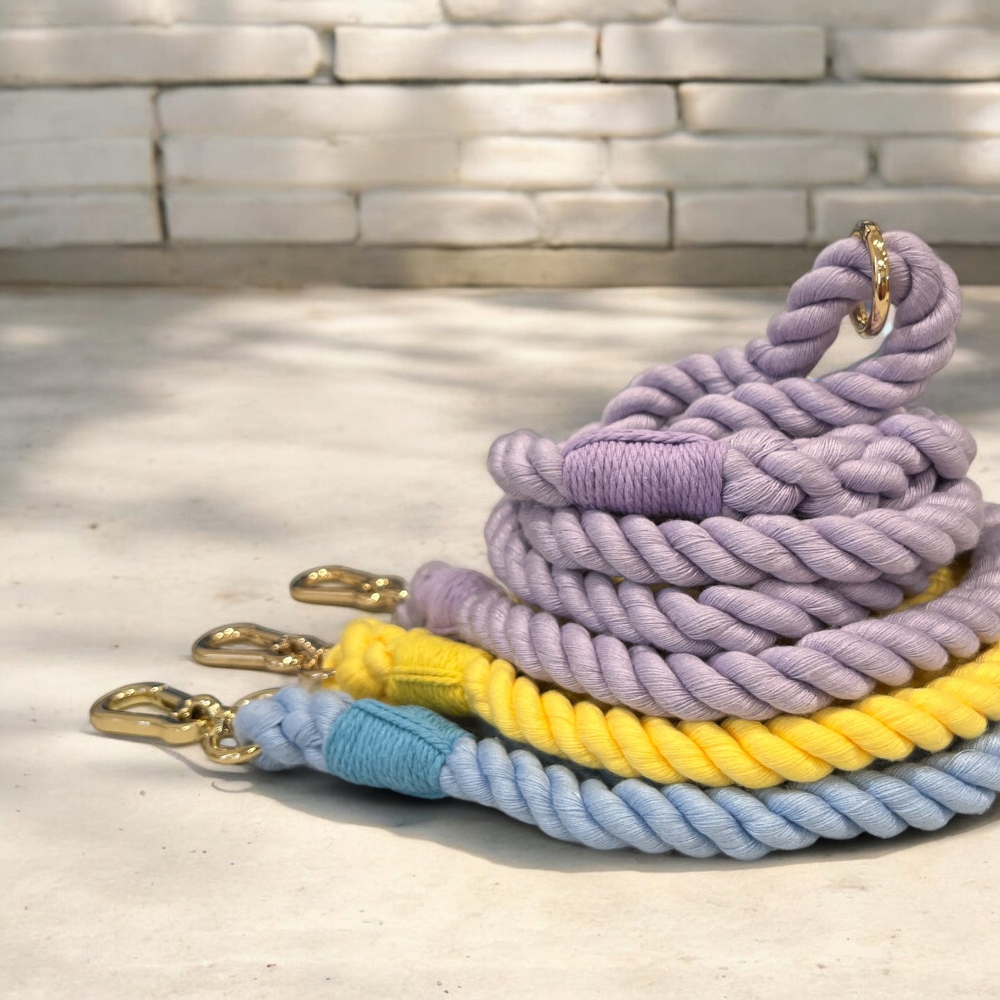 Handmade cotton rope braided pet leash