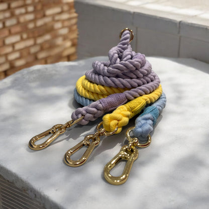 Handmade cotton rope braided pet leash