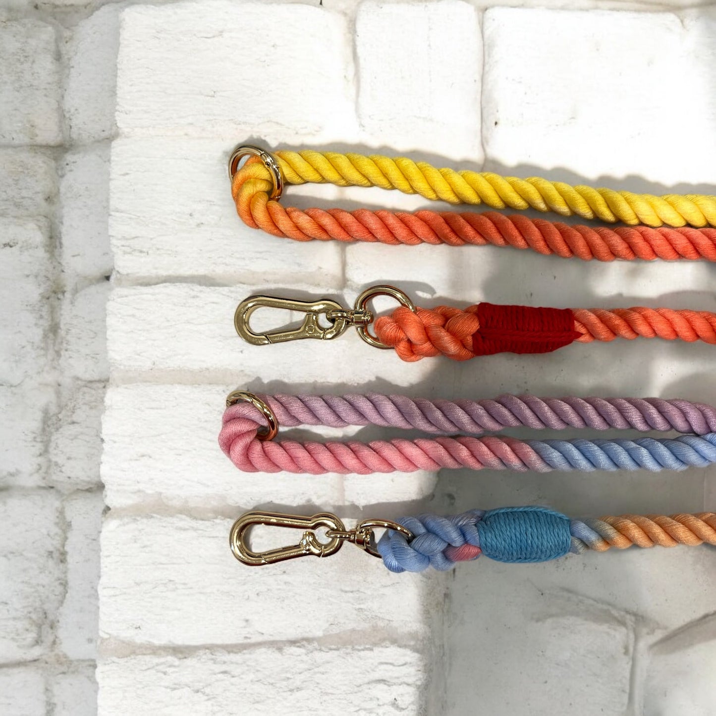 Handmade cotton rope braided pet leash