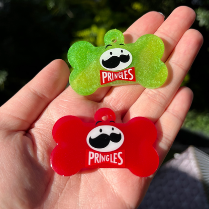 Hand-made resin tags - Pringles