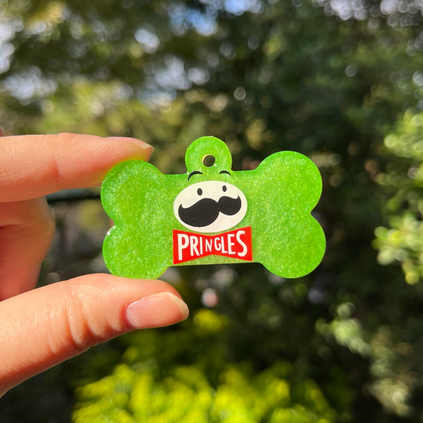 Hand-made resin tags - Pringles