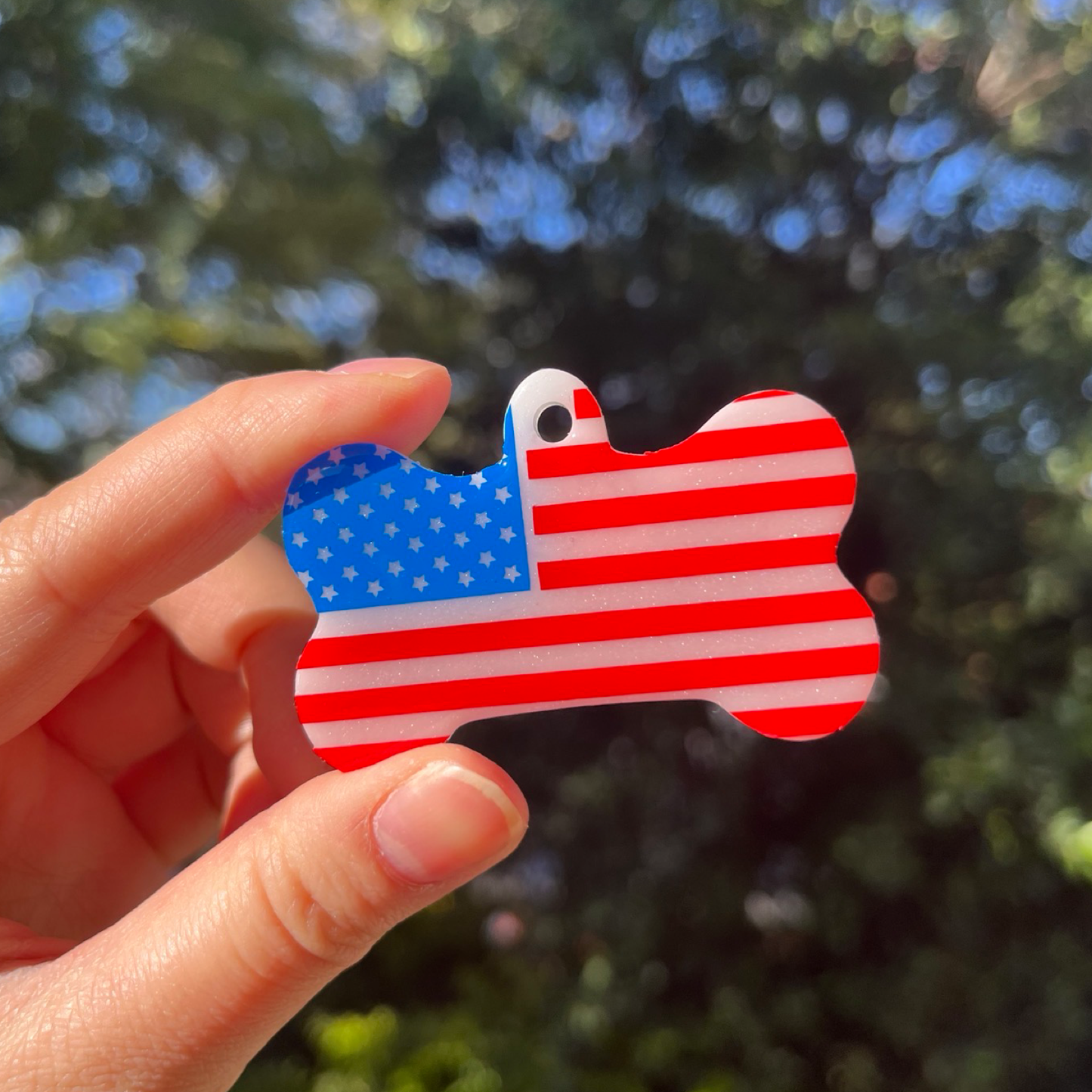 Hand-made resin tags - country flags