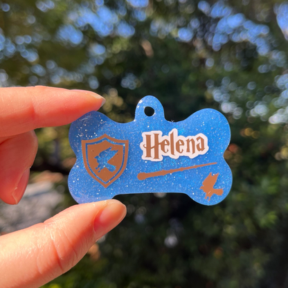 Hand-made dog resin tag - Harry potter collection