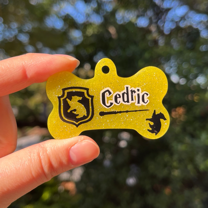 Hand-made dog resin tag - Harry potter collection