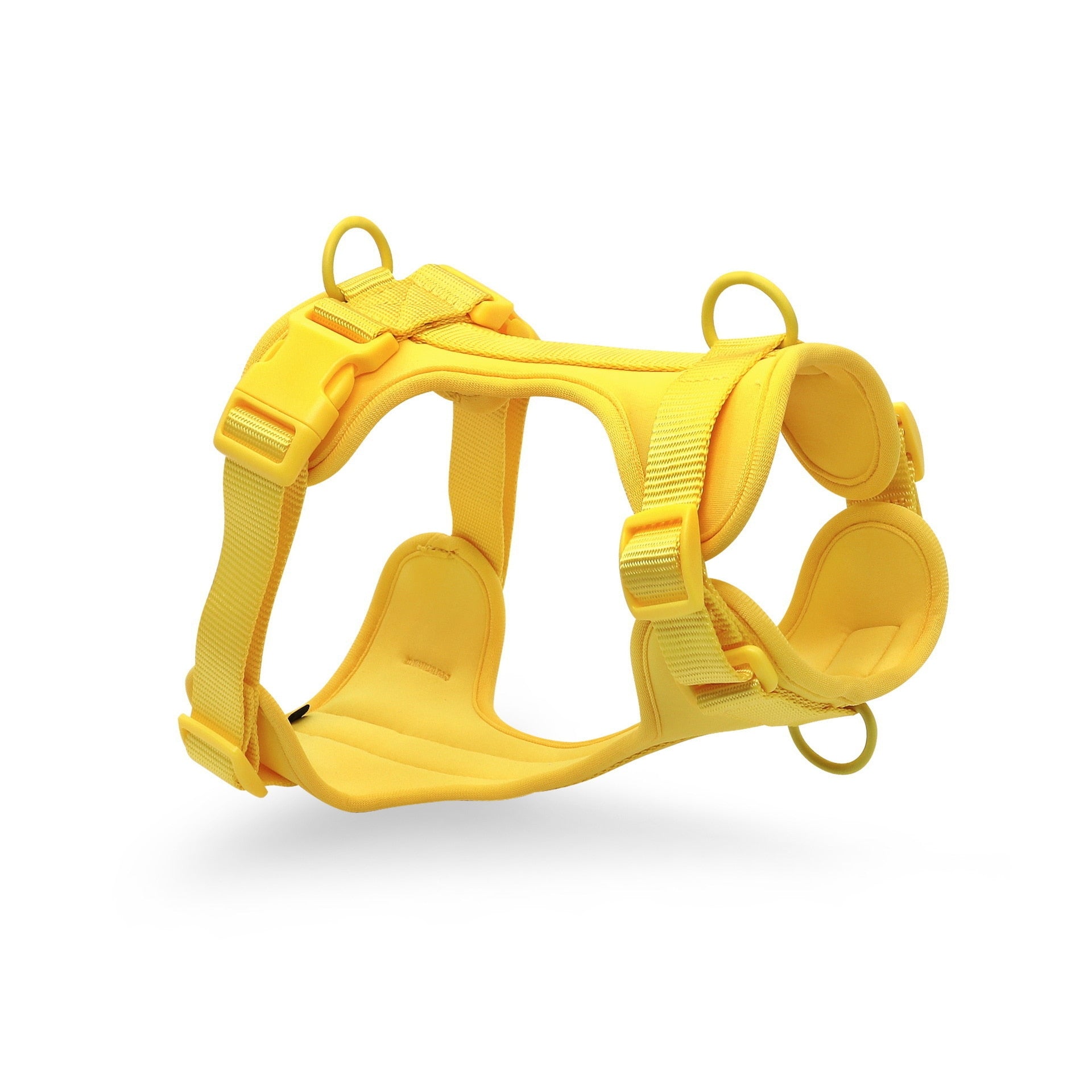 pet_dog_cat_collar_harness_leash_walking_kit_set_durable_nylon_buckle_breathable_adjustable_nsw_sydney_yellow